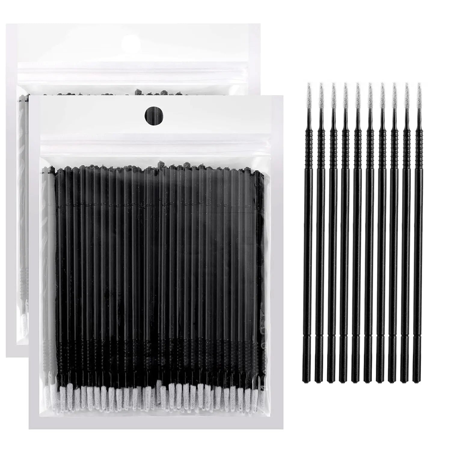 100pcs/bag Eyelash Cleaning Brush Highly Colorful Beauty Makeup Clean Remover Tool Wholesaler Long Head Eyelash Micro Brush