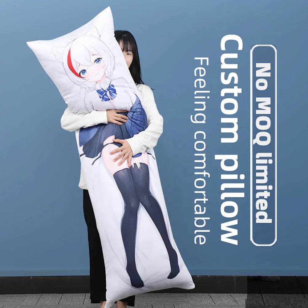 Peach Skin Dakimakura Pillow Cover Customized Hentai Hugging Dakimakura Anime Body Pillow Rem Dakimakura Ram Otaku Pillow Cover