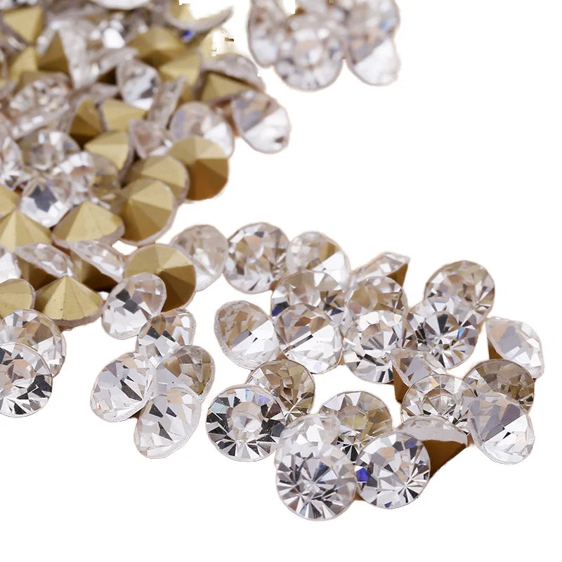 Wholesale Factory Sale Loose Rhinestones SS3-SS45 Chaton Glass Crystals for Nail Art and Garments