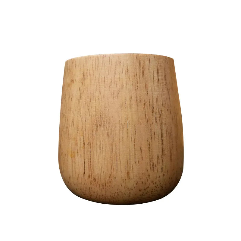 All Natural Imported Rubber Wood Water Cup Table Set for Home Use Wooden Coffee Cup Table Set