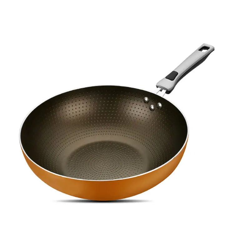 32cm Non-stick Skillet Wok Pans Household Cooking Pot Aluminium Alloy Wok Gas Stove Induction Cooker