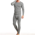 L-3XL Autumn and Winter Men's Thermal Underwear Thin Base Cotton Sweater Autumn Clothes and Pants Set