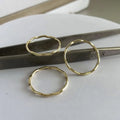 Wholesale Excellent Minimalist Jewelry 14K Gold Filled Irregular Wave Ring for Women