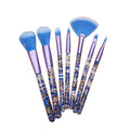 Custom Luxury Glitter Handle 7Pcs Crystal Diamond Foundation Makeup Brush Set With Bag