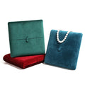Competitive  Price Velvet Pearl Necklace Packaging Box Square Jewelry Box