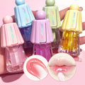 Wholesale Vegan Cruelty-Free Long-Lasting Lip Gloss Jelly Pudding Pink Lip Oil with Large Brush Head