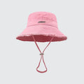 Fashion Spring Summer Unisex Cotton Twill Cowboy Bucket Hat Custom logo Print Frayed Edge Cowboy