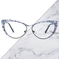 Factory Direct Alloy Cat Eye Optical Women Eyewear Brand Quality Patchwork Spectacle Frame Vintage Prescription Glasses