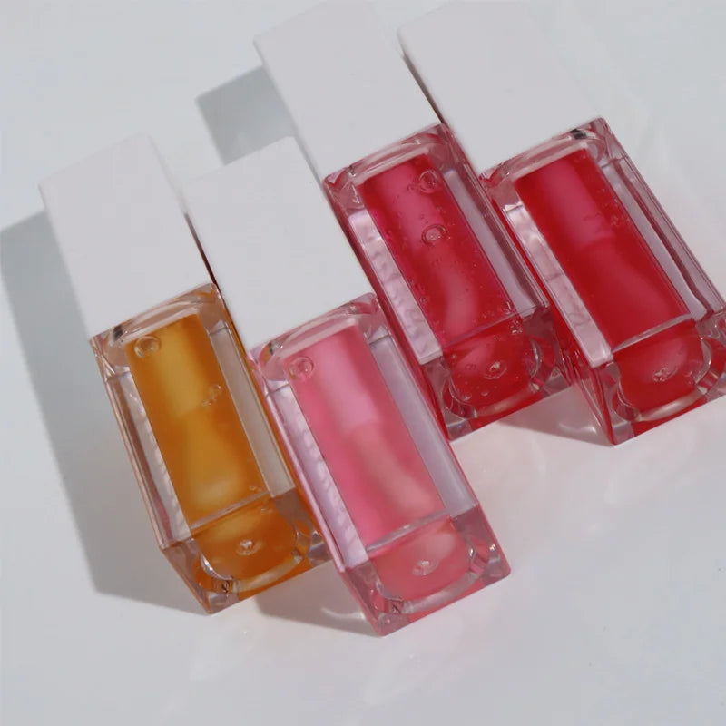 Custom Lip Oil Private Label Vegan Cruelty Free Organic Fruit Flavors Watermelon Hydrating Tinted Lip Oil