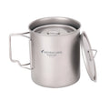 Hot Selling 750ml Titanium Mug 450ml Outdoor Portable Camping Picnic Water Cup Mug with Foldable Handle Camping Pot