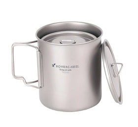 Hot Selling 750ml Titanium Mug 450ml Outdoor Portable Camping Picnic Water Cup Mug with Foldable Handle Camping Pot