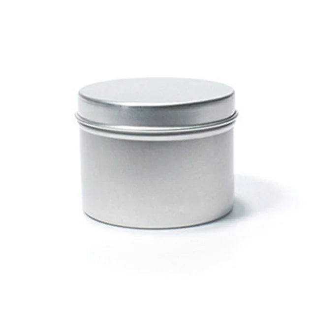 60g/60ml/2oz Silver Aluminum Jar Tin Lid Empty Vessel for Chewing Gum Bread Food Candle Tea Candies Chocolates Cookies Snacks