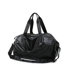 Custom Logo Gym Shoulder Bag Waterproof Oxford Material Sports Travel Bag Zipper Closure Fashionable Letter Pattern Casual Style