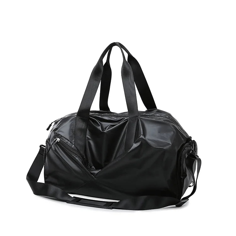 Custom Logo Gym Shoulder Bag Waterproof Oxford Material Sports Travel Bag Zipper Closure Fashionable Letter Pattern Casual Style
