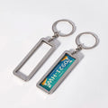 Large Size Car License Plate Sublimation Zinc Alloy Fashion Double-Sided Lightweight Custom Made Keychain Blanks