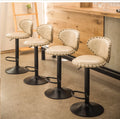 Bar Stool Modern Swivel bar Chair Counter Height with High Back Easy to Assemble Suitable for bar Kitchen Dining Room
