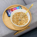 Single-Tier Folding Bamboo Lazy Fruit Clip Tray with Lacquer Finish Fast Delivery for Living Room Table Use Storage Trays
