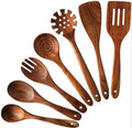 7 Pcs Teak Wooden Spoons Spatula Cooking Sold Non-stick Cooking Set Kitchen Cooking Set