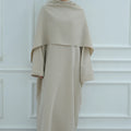 2025 New Arrival Solid Color Closed Cloak Abaya Set for Women Traditional Muslim Clothing Accessories Inspired Arab Dubai