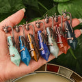 Antique Bronze Plated Dragon Skull Pendulum PendantHexagonal Point Crystal Pendants DIY Men Women Vintage Jewelry Accessories