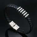 Black Leather Rope Bracelet Men and Women Couple Retro Hand-woven Leather Bracelet Bracelet Student Simple Jewelry