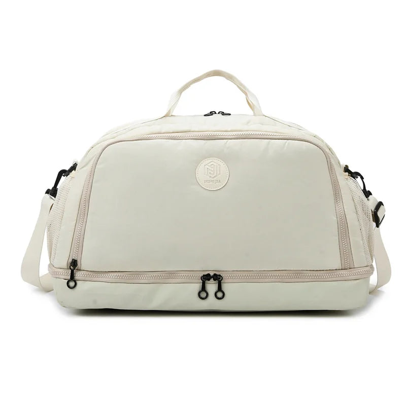 2025 Custom Oxford Gym Bag with Wet Dry Compartment Portable Carry on Luggage Large Capacity Travel Duffle Bags
