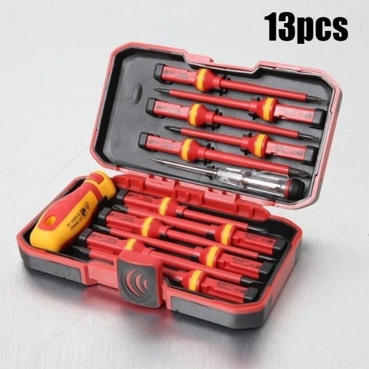 13 in 1  Durable Hard Cases for VDE Insulated Electric Screwdriver Kit Screw Driver Sets for Electrician