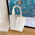2024 Customized logo Candy Colorful Cute Canvas Bags Small Portable Canvas Lunch Bags Reusable Cotton Canvas Tote Bags for Lunch