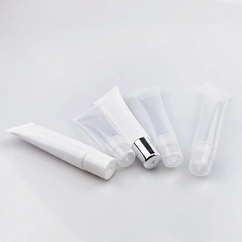 5ml 10ml 15ml Empty clear Push Lip Gloss Squeeze Tubes Balm Lipgloss Containers Mini Soft Tube for Cosmetic Package