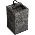 Slate Integrated Column Basin Sintered Stone Pedestal Sink Bathroom Cabinet With Mirror for Hotel