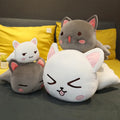 Kawaii Japan Style 28cm Super Soft Cat Plush Stuffed Animal Hugging Custom Cat Pillow