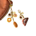 Simulation Food Toys Doughnut Bread Coffee Keychain Mini 3d Miniature Food Key Chains Cute Phone Charm Pendant Handmade Keychain