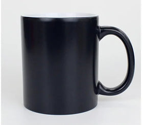 AI-MICH Sublimation Personalized 11oz Ceramic Semi Glossy Magic Black Color Changing Coffee Mugs