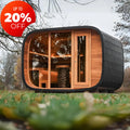 Environmental Chromotherapy & Intelligent Control System Red Ceder 6000W Outdoor Custom Made Sauna Room with Easy Installation