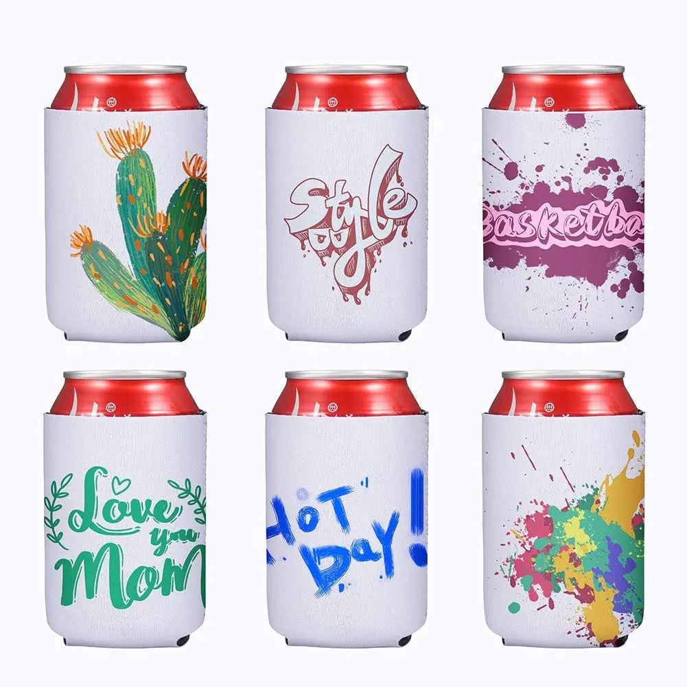Sublimation Blanks Can Coolers Collapsible Insulated Reusable Soda Cover Drink Coolies Beer Sleeves for DIY Weddings