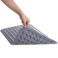 Classic Non Slip PVC Shower Mat for Inside Modern Solid Anti Slip Bathtub Mat Machine Washable Bath Mat with Strong Suction Cups