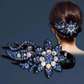 Korean Colorful Crystal Flower Hairpin Ladies Elegant Duckbill Hair Clips Fashion Accessories
