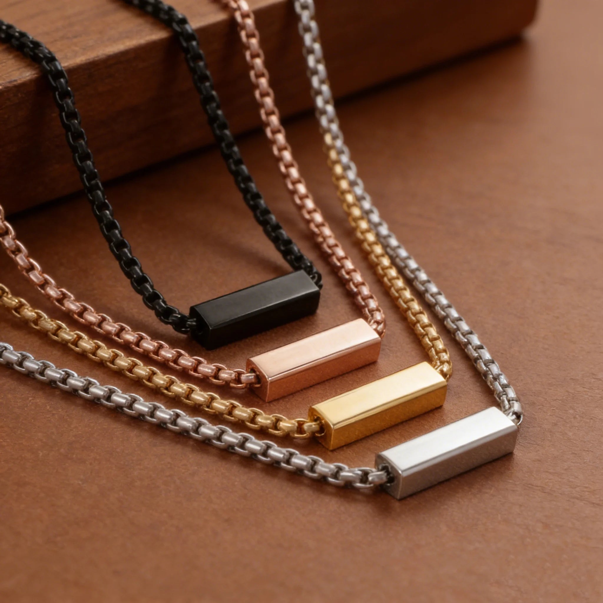 MECYLIFE Stainless Steel Bead Necklace Personalized Necklace Men's Fashion Personalized Jewelry