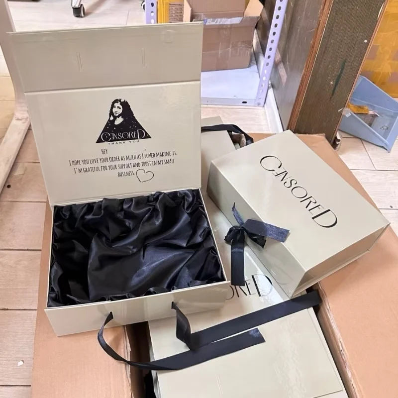Cardboard Rigid Box Wig Packaging Luxury Folding Magnetic Paper Gift Box