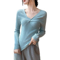 Wholesale Tight Sweater Women's Top Long-sleeved Thin Sweater Inner Pullover Knitted Sweater Woman Knitwear