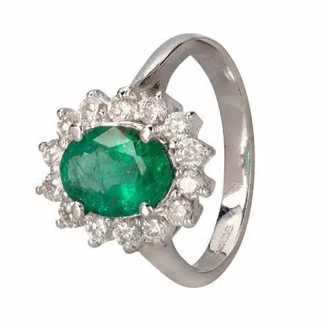 Large Emerald Ring Costume Jewelry Quinceanera Rings Set Emerald Green Emerald and Diamond Rings