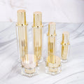 30g 50g Empty Luxury Gold square Acrylic Cream Jars 30ml 50ml 100ml Fancy Plastic Lotion Bottles