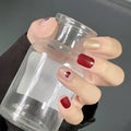 Wholesale Temooi 24Pcs ABS French Design Press-On Short Round Cute Heart Nail Glue Model with Cute Packaging
