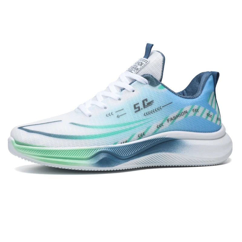 Wholesale Custom Brand Men's Anti-Slip Casual Sports Tennis Running Shoes Black White Breathable Sneakers Lace-Up Spring Autumn