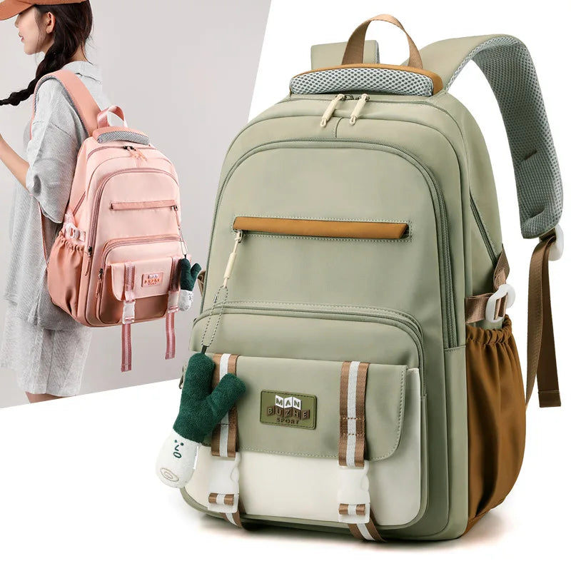 Hot Selling Best College Cheap Good Teens Nylon Big Black Sports Backpacks for Girls