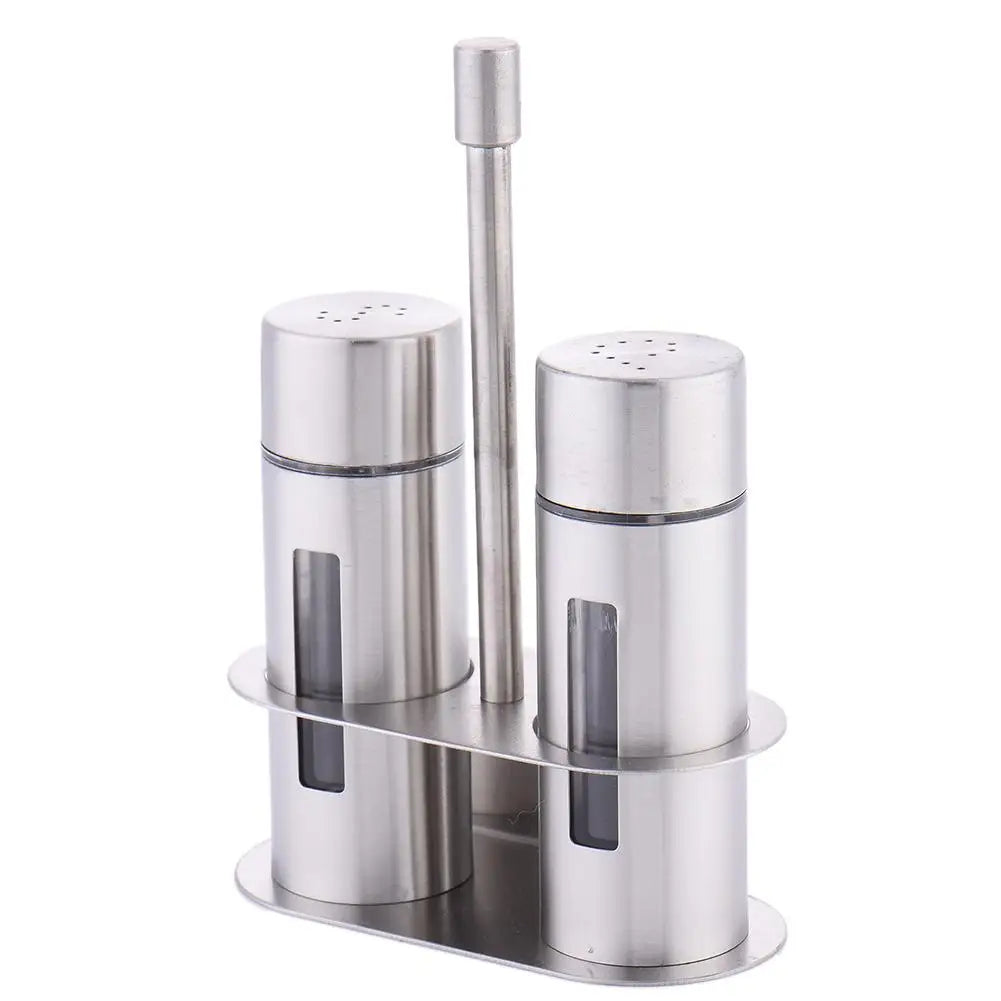 Spice Jar Rack Organizer Countertop Herb and Spice Bottle Rack Pepper Salt Organizer with Metal Stainless Steel Spice Jar