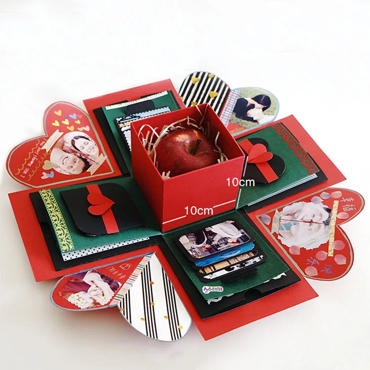 DIY Handmade Luxury Sweet Santa Surprise Cosmetics Christmas Decoration Gift Paper Box Kraft Paper with Embossing & UV Coating