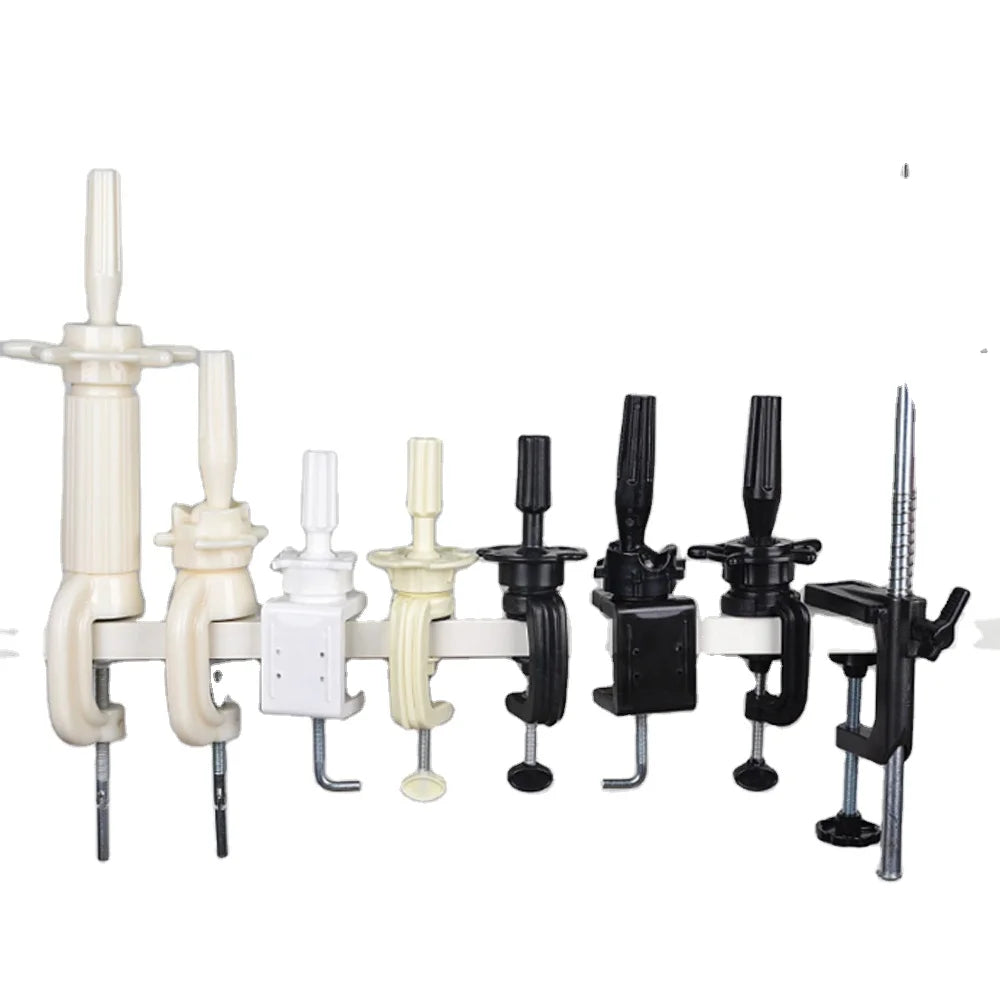 Hair Salon Equipment Mannequin Table Holder Adjustable Table Clamp Stand for Training Head
