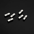 Vintage Moon Star Tube Bead Findings 925 Sterling Silver Geometrical Beads Jewelry Accessories for Rope Bracelet Making