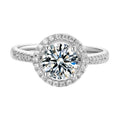 Fashion Rings Jewelry 1carat Moissanite Diamond Engagement Ring 925 Sterling Silver Jewelry for Women